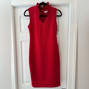 Calvin Klein Sparkling Red Sheath Dress